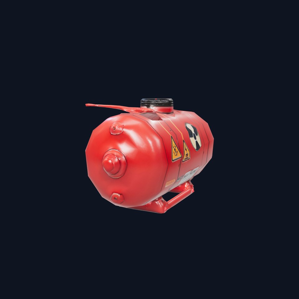 Red Radiac Container model pack